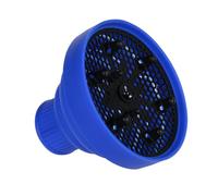 ACOGEDO Portable Foldable Hair Dryer Diffuser Silicone Attachment for Quick Drying Curls and Straight Hair - Lightweight Travel Accessory (Blue)