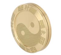 ACOGEDO Portable Metal Slider Lucky Coin for Stress Relief | Tai Chi Cycle Slider for Anxiety Reduction | Brass Construction for Long-lasting Use in Daily Life