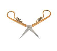 ACOGEDO Portable Vintage Sewing Scissors - Stainless Steel Embroidery Scissors for Needlework & Crochet, Retro Coffee Yellow (Coffee Antique)