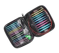 ACOGEDO Premium Circular Knitting Needle Set Interchangeable Kit with 13 Sizes 3.0mm-10mm Flexible Knit Needles in Pink Carry Case