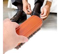 ACOGEDO Premium Horsehair Shoe Brush for Leather Care | Soft Bristles for Gentle Polishing | 2Pcs Wooden Handle Shoe Cleaning Tool for Dress | Suitable for Deashing and Oiling (Mahogany medium)