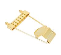 ACOGEDO Premium Rosewood Base Bridge Tailpiece Set with Screws for 6 String Jazz Guitar - Gold Finish (Gold)