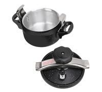 ACOGEDO Pressure Cooker Aluminum Alloy Explosion Proof Large Capacity Compound Bottom Pressure Canner for Gas Stove Induction Cooker Black 1.5L Material Has Aluminum High and (3L)
