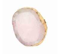 ACOGEDO Resin Stone Nail Art Palette with Golden | Smooth Texture for Easy Clean | Versatile Nail DIY Tool & Manicure Display Board | Green, Large (Pink)