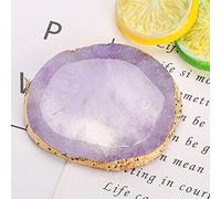 ACOGEDO Resin Stone Nail Art Palette with Golden | Smooth Texture for Easy Clean | Versatile Nail DIY Tool & Manicure Display Board | Green, Large (Black)