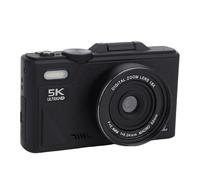 ACOGEDO Retro Digital Camera, 5K Ultra HD 75MP Mirrorless Video Camera with 18x Optical Zoom and Multi Stabilization Technology, for Content Creators Travel Photography (Black)