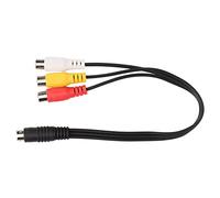 ACOGEDO S Video 4 Pin Male to Female Cable Double Shielding Red Yellow White Video Adapter Cable 0ft Is Made Copper Shiel S 4 Pin Male to Female
