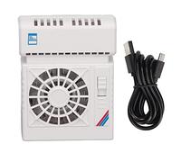 ACOGEDO S5 Semiconductor Cell Phone Cooler Fan with RGB Light for Gaming & Video Watching - Efficient & Compatible Cooling Solution (White)