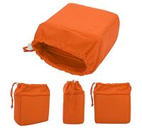 ACOGEDO Shockproof DSLR Camera Lens Insert Bag Padded Case with Drawstring Protect Camera Can Lens The Has The Sponge in Shock Which Thickened Performance (Orange)