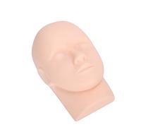 ACOGEDO Silicone Eyelash Extension Mannequin Head for Makeup and Training | Soft, Reusable, Washable | for Beginners and Professionals