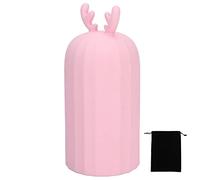 ACOGEDO Silicone Hot Water Bag 500ml - Cute Shape Reusable Silicone Microwave Heating Hot Cold Water Bag - Soft Portable Hand Warmer for Indoor Outdoor Use, Pink (Roseate)