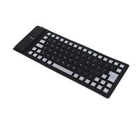 ACOGEDO Silicone Keyboard Fully Sealed Design Lightweight Portable Rubber Keyboard Oll Up Keyboard Silent Soft Comfortable USB Wired Silicone Keyboard for PC (Black)