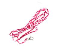 ACOGEDO Small Pet Hamster Guinea Outdoor Leash Walking Training Harness Range of the Braided Small Pet HarnessHamster HarnessGuinea HarnessHamster LeashGuinea LeashRat Leash (pink + rose red)