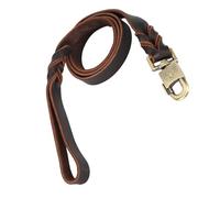 ACOGEDO Soft Leather Dog Collar and Leash Set with Braided Pet Chain for Medium and Large Dogs Comfortable Sturdy Neck Strap 2.5cm Wide 90cm Long Gentle on Skin (2.5 * 150CM)