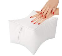 ACOGEDO Soft PU Nail Art Table Pillow Dual Use for Hands and Feet (White)