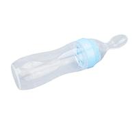 ACOGEDO Soft Silicone Food Feeder with Scale Design and Spoon for Elderly Patients - Easy One-Handed Operation, Patient Care Supplies, Blue (Blue)