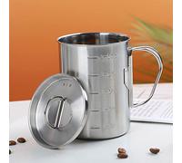 ACOGEDO Stainless Steel Camping Cup with Lid Scale Rust Prevention Foldable Camping Cup for Outdoor Hiking 350ml Convenient You a Control with Steel with to the Cups Stainless with (Silver 350ML)