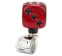 ACOGEDO Steering Wheel Suicide KnobSteering Wheel SpinnerSteering KnobPower Handle Dice Shape Steering Knob for Cars Trucks Tractors Boats, Labor S Cars Trucks Tractors (Red)