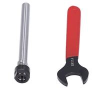 ACOGEDO Straight Shank Tool Holder ER11 Collet Chuck Spacer Sleeve/Shaft Extender with Wrench for CNC Milling Accessories - High (C10-ER11A-100L)