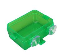 ACOGEDO Suction Cup Reptile Feeder Escape Proof Reptile Food Bowl for Gecko Lizard Bearded Dragon L with Curved Prevent Suction Cup FeederReptile Food BowlGecko FeederSmall (S)