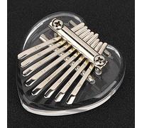 ACOGEDO Thumb Piano 8 Keys Portable Acrylic Material Decoration Musical Instrument Looks Very Be Key Ap Thumb Piano8 KalimbaMini PianoHeart Shaped (heart shaped crystal)