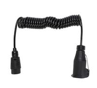 ACOGEDO Trailer Extension Cable RV Wiring Adapter 9.84FT Coiled Power Cord with 7 Pin Plug and 13 Socket for RVs Trailers Camping Vehicles