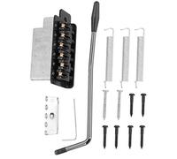 ACOGEDO Tremolo System with Roller Single Locking Vibrato Bridge Tailpiece for ST Guitar with Fine Firm Use a Tremolo BridgeGuitar BridgeSingle BridgeGuitar (Black)