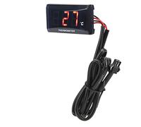 ACOGEDO Universal Motorcycle DC12V LCD Screen Slim Water Temperature With 16mm Tee for Motorbike Blue Backlight Durable Is Essential Managing Easy Thin an Tool Carry (Red Backlight)
