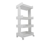 ACOGEDO Versatile Salon Trolley Cart with Rolling Wheels and Hollowed Out Design for Hair Stylists and Shops - 4 Layered Space-Saving Storage in Eco-Friendly Material