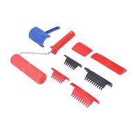 ACOGEDO Wood Graining Roller with Handle Rubber Wood Pattern Texture Painting Tool Art Paint Set Roller a Several of Graining RollerWood Painting ToolWood ToolRubber