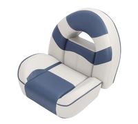 ACOGEDO Yacht Captain PVC Leather Water Resistant Scratch Proof with Backrest Two Tone Boat for Pontoon Ship 15mm Stainless of Pipe with the Bearing 400lbs Load of