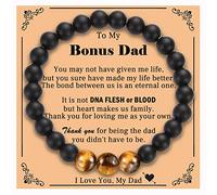 ACOGVN Gifts for Dad - Bonus, Step, New, First Time, Husband - Father's Day, Birthday, Christmas, Valentine's Day, Anniversary Bracelet for Him, 7", Agate stone, Agate