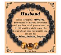 ACOGVN Gifts for Dad - Bonus, Step, New, First Time, Husband - Father's Day, Birthday, Christmas, Valentine's Day, Anniversary Bracelet for Him, 7", Stone Agate stone, Agate