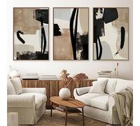Acolabare Mid Century Modern Abstract Canvas Prints, 16x24 Inch, 3 Pack, Unframed, Living Room Decor