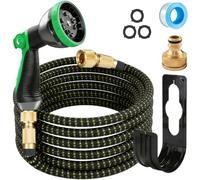 ACOLOMU Expandable Garden Hose 25ft, Hosepipes for Garden, Flexible Hose Pipe with 10-Pattern Water Spray Upgraded 3-Layer Latex, No-Kink,Stretch Hosepipe for Gardening and Car Washing