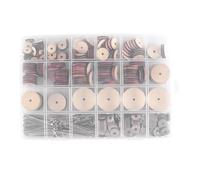 ACOLY 100 Pcs Wooden Joint Connector Kit with Bolt, Washers, for Teddy Bear Doll DIY Crafts