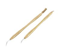 ACOLY 1Set Eyelash Lift Separator Tool Gold Stainless Steel Lash Lift Rod Tail Comb Comfortable Grip Lash Pick Tools