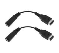 ACOLY 2 Pcs Headphone Adapter Cable Replacement Compatible with GBA SP Console 3.5mm Jack Adapter Cable Black