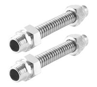 ACOLY 2PCS Stainless Steel Flexible Pipe, 1/2" X 150mm Corrugated Pipe, Universal Connection Pipes for Boiler Plumbing Bathrooms Basin Kitchens Sink Toilet Taps