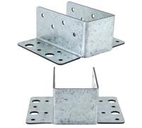 ACOLY 6 PCS 47mm Mini Joist Hangers - Timber to Timber, Galvanized Steel, Fit 47x100mm for Decking/Pergola/Garage/Raised Floors