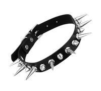 ACOLY Black Spiked Choker, Adjustable Black Goth Necklace Goth Spiked Choker Collar for Women Halloween Costume 80s 90s Jewelry Accessories