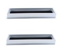 ACOLY Cable Feed-Through Duct Rectangular 80x280mm Silver for Inserting To Desk Cable Organiser for Furniture Passage,2 Pcs