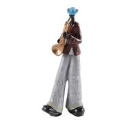 ACOLY Jazz Band Player Figurines Resin Musician Statue Vintage Desktop Ornament Retro Sculpture Decorative Home Indoor Decor Gift