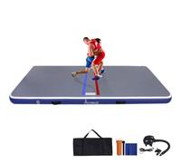 ACOMUZI Inflatable Wrestling Mat 10FT/5FT, Portable Jiu Jitsu Mats Wrestling Mat for Home, Outdoor or Indoor Training Mat for Water Yoga, Gymnastics, Gray 10x5FT