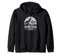 Aconcagua Mountain Argentina Climber Mountaineering Hiking Zip Hoodie