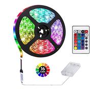 ACONDE 3.28 feet Battery Powered LED Strip Lights, DIY Indoor Decoration, 24 Keys Remote