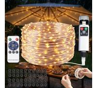 ACONDE Battery Powered Fairy Lights: 3-Hour USB Rechargeable - No Power Outlet Needed - 20-Hour Battery Life for Outdoor Garden Party Decoration