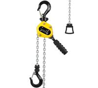 ACONEE Manual Lever Chain Hoist, 0.5Ton 5Ft Lift Lever Hoist Ratchet Chain Puller Hoist w/2 Portable Hooks for Building Garages, Heavy Duty Chain Lifting & 360° Rotation Hook, Automotive Machinery
