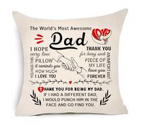 Aconesong Daddy The World's Most Awesome Dad Gift for Him Men Christmas Birthday Decorative Cushion Covers Throw Pillow Cover for Father Papa Gifts from Daughter Son (Dad)