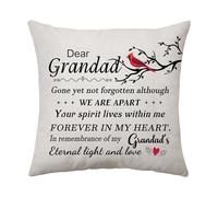 Aconesong Grandad Memorial Gifts Sympathy Gift Bereavement Cushion Cover Gift for Who Loss of Grandpa Grandfather In Memory of Grandpa Passed Away Decorative Pillow Cover 45 x 45 cm (Grandad)